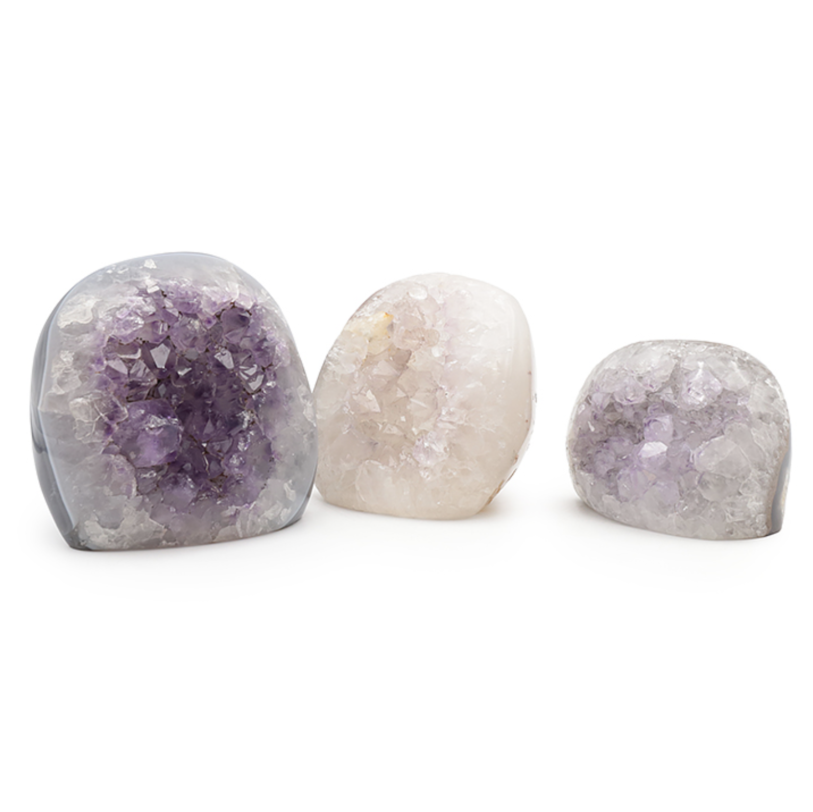 LOT GÉODE D’AMÉTHYSTE URUGUAY N°4904 FULL BODY A 2220G (3 PIÈCES)