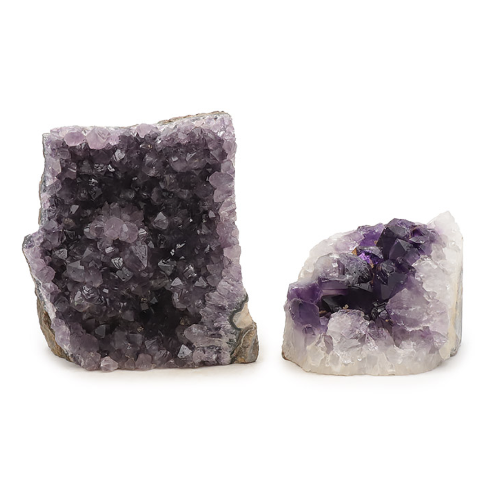 LOT GÉODE D’AMÉTHYSTE URUGUAY N°5259 AA 2310G (2 PIÈCES)