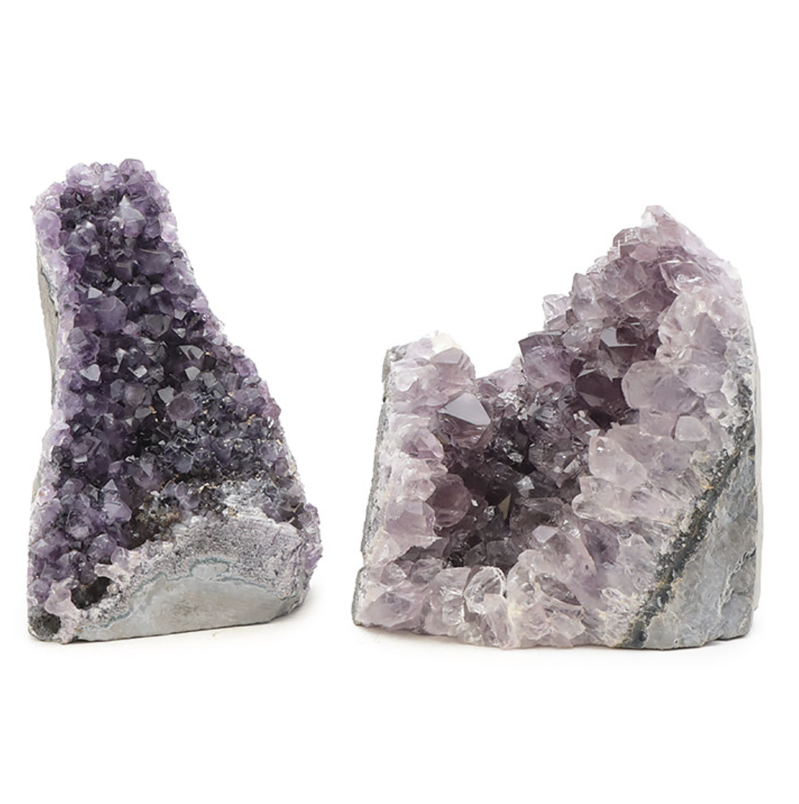 LOT GÉODE D’AMÉTHYSTE URUGUAY N°5285 AA 2680G (2 PIÈCES)