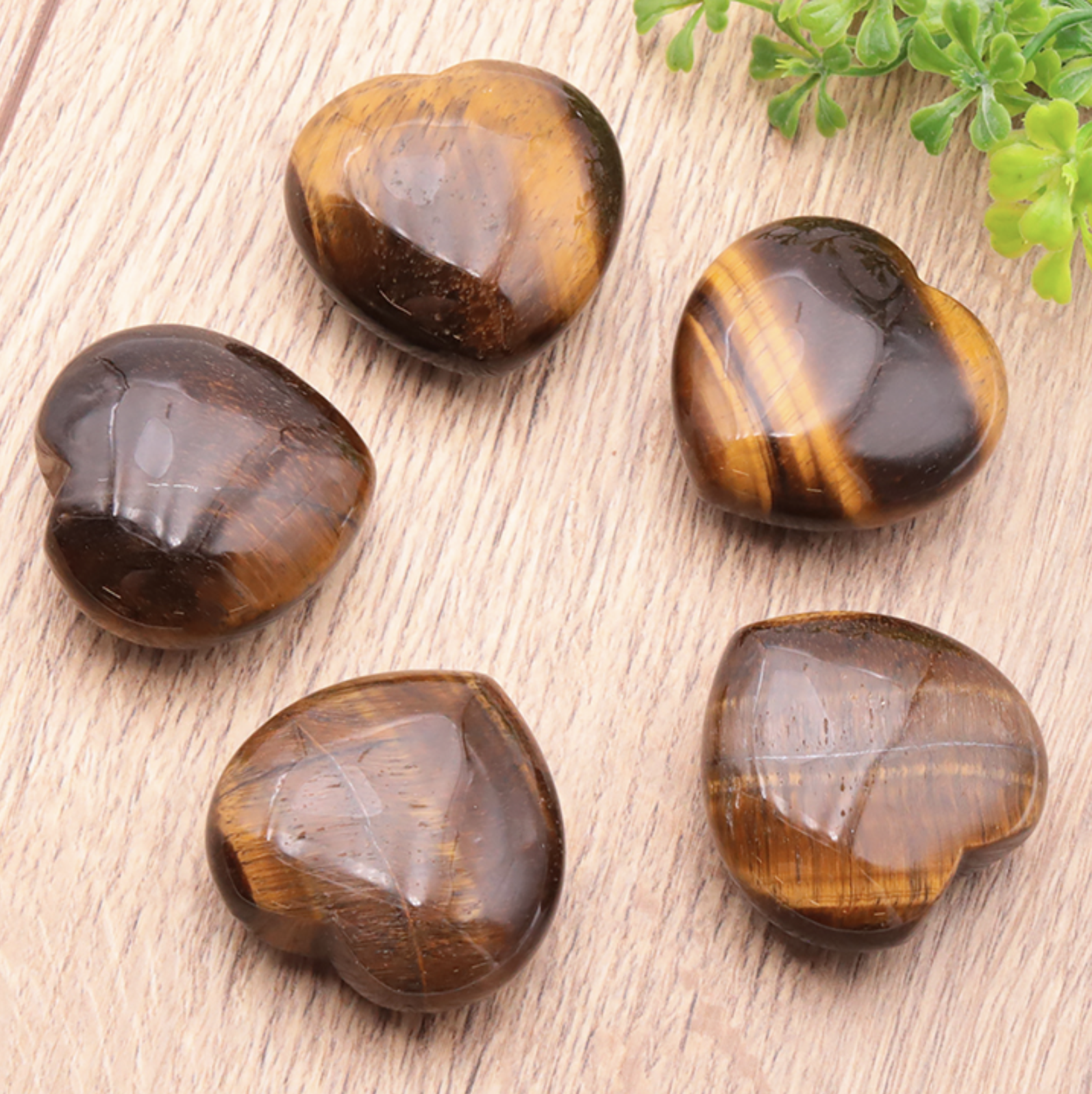 GALET COEUR 40MM OEIL DE TIGRE A