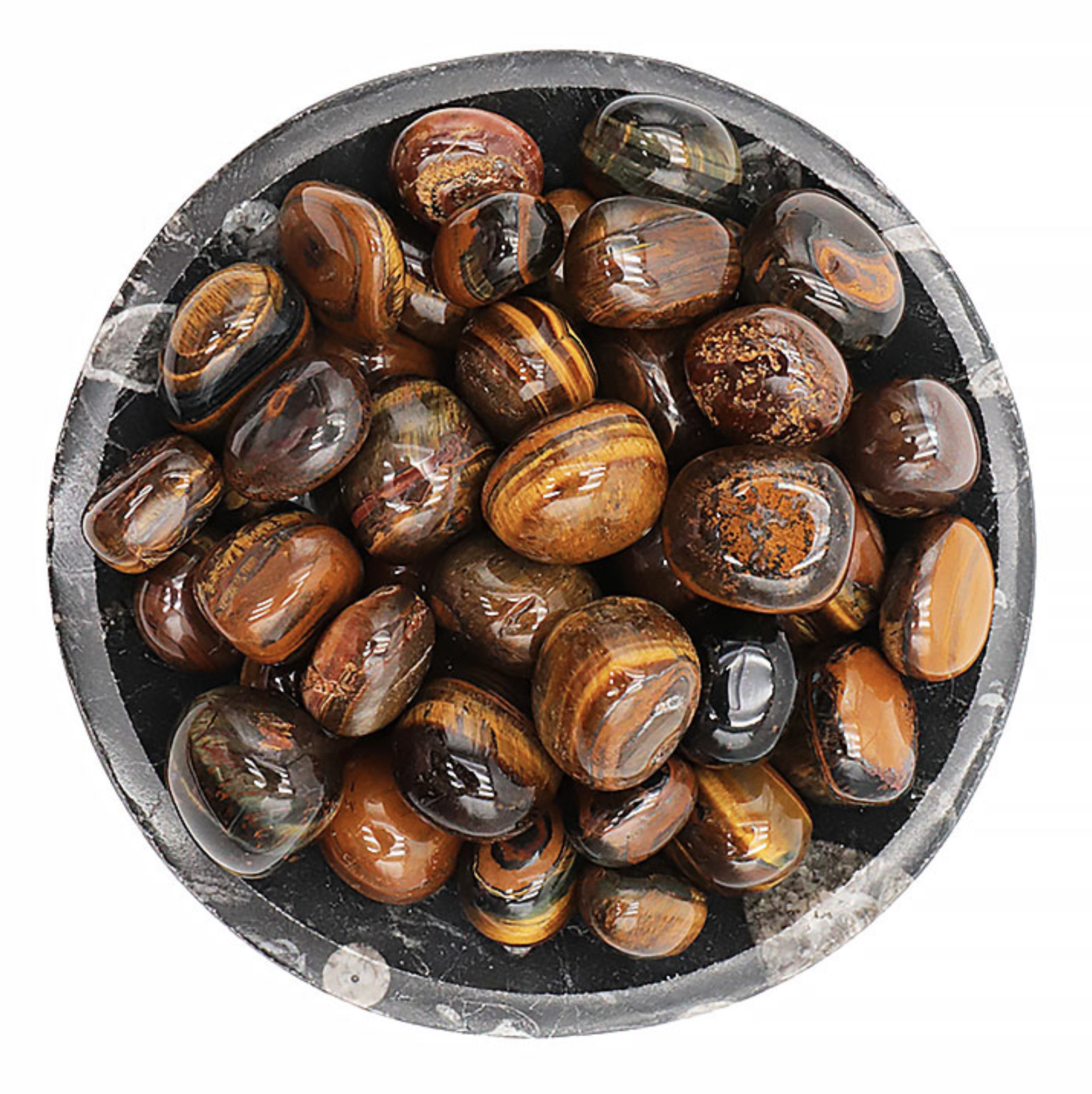 PIERRE ROULÉE OEIL DE TIGRE NAMIBIE A 20 À 30MM