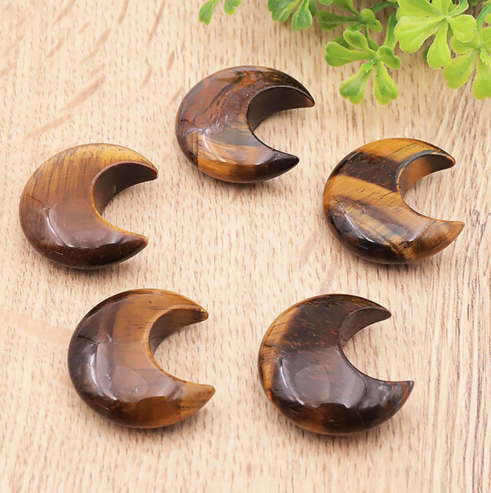 GALET LUNE 30MM ŒIL DE TIGRE A