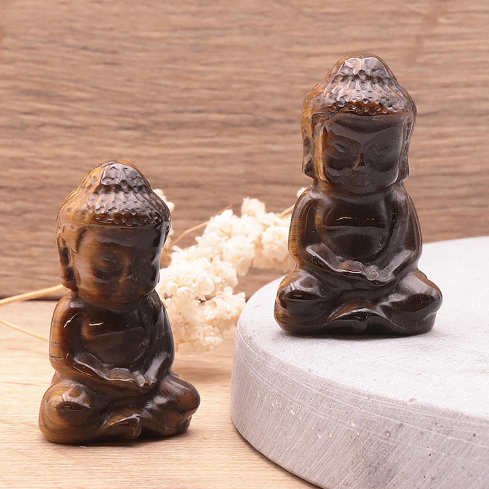 BOUDDHA INDIEN 50MM OEIL DE TIGRE A