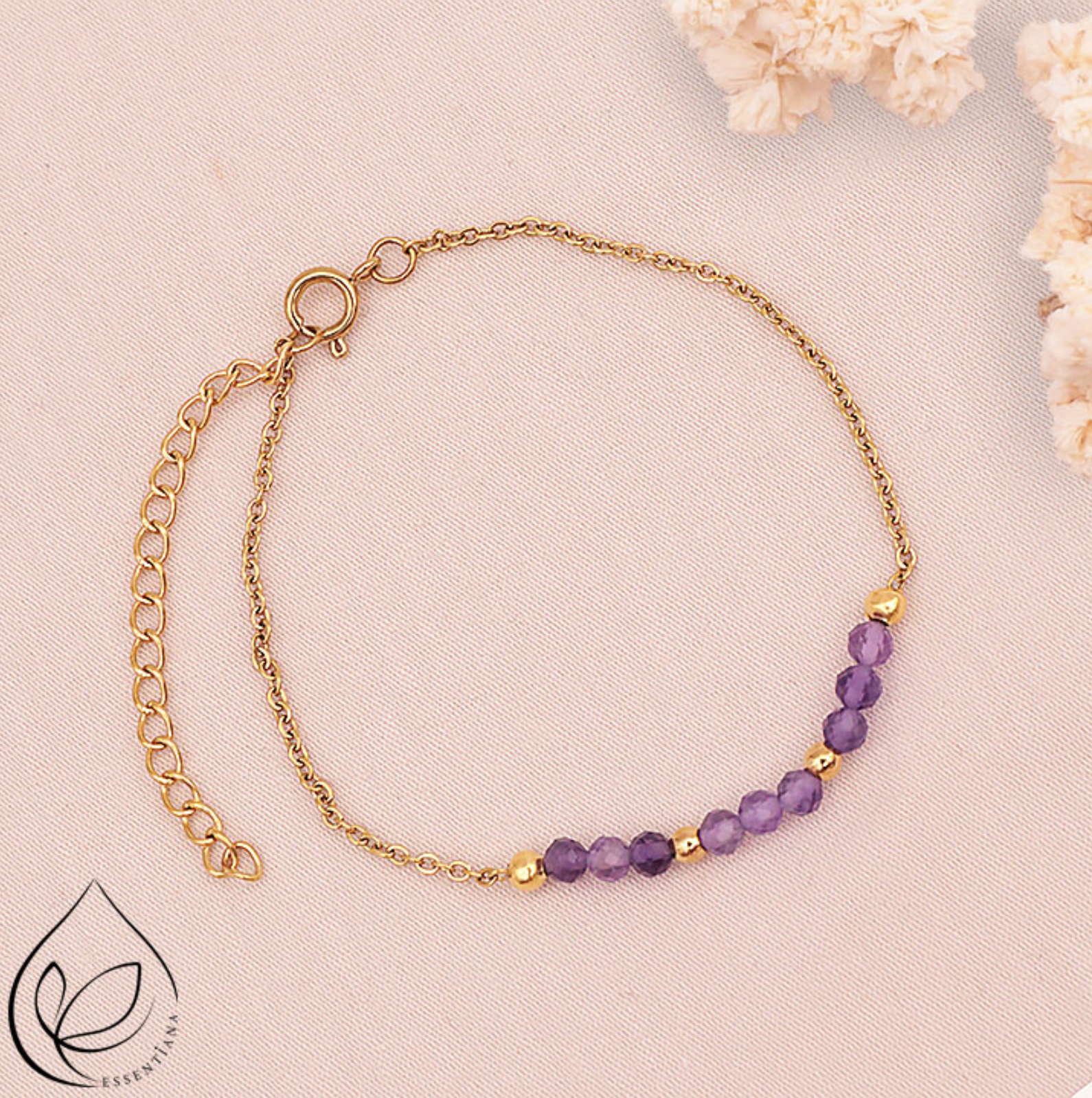 BRACELET ZÉNA DORÉ AMÉTHYSTE A
