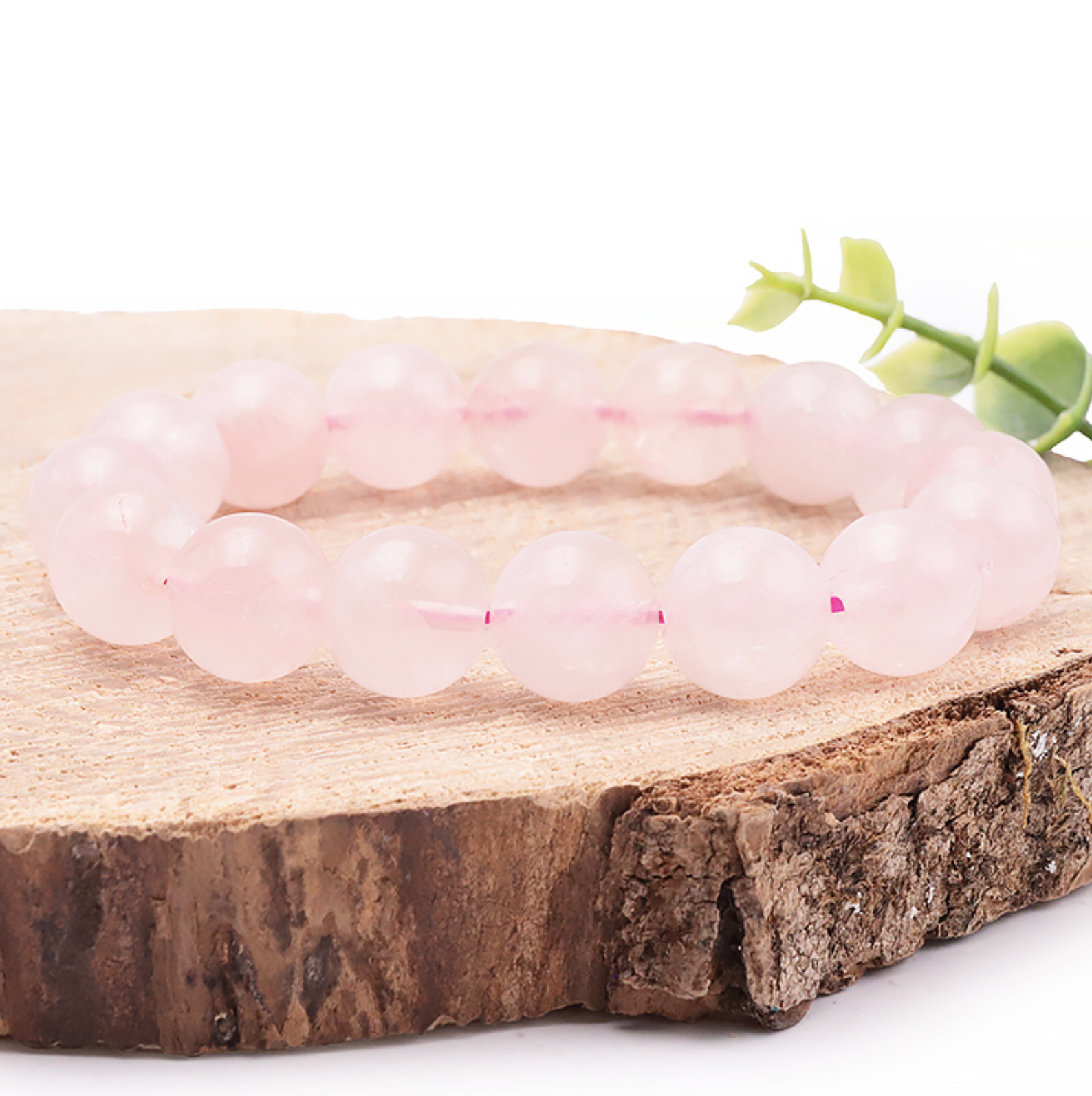 BRACELET BOULE 14MM QUARTZ ROSE BRÉSIL A