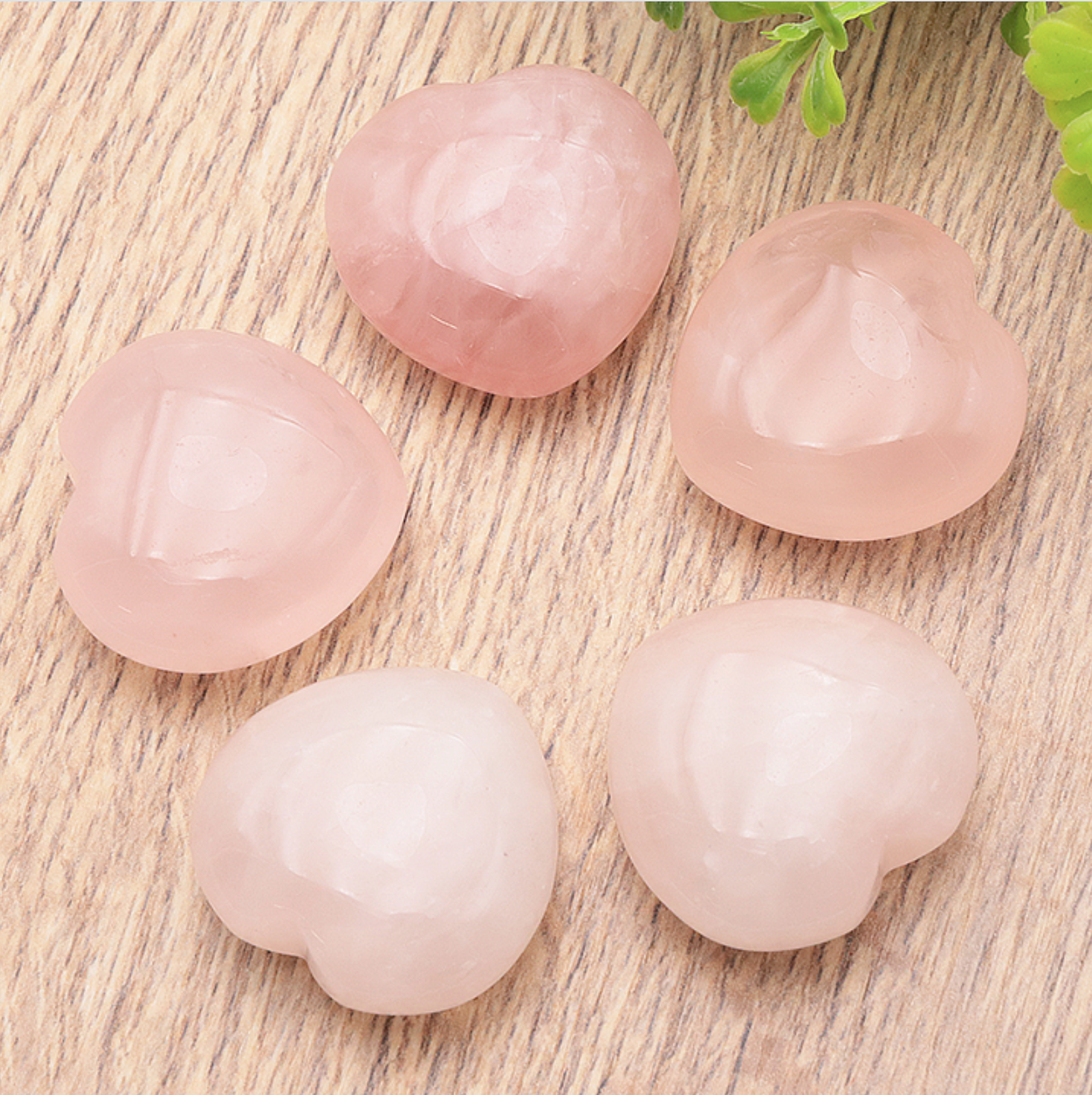 GALET COEUR 30MM QUARTZ ROSE BRÉSIL A