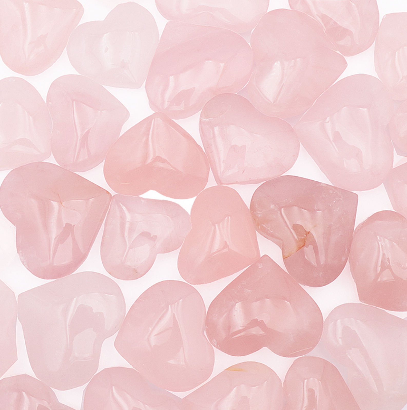 GALET COEUR 40 À 50MM QUARTZ ROSE BRÉSIL AA+