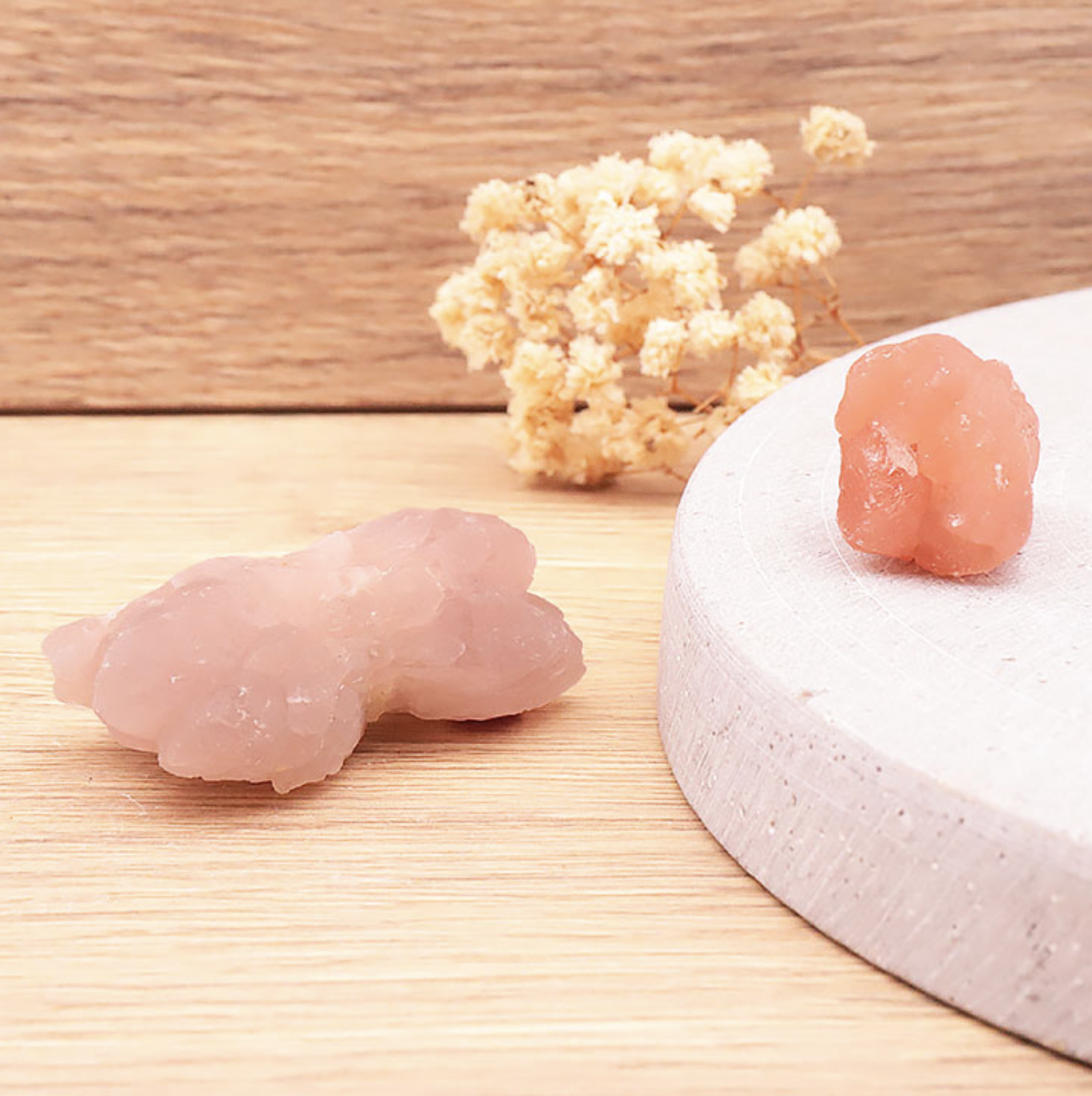 PIERRE BRUTE QUARTZ ROSE CRISTALLISÉ AA 10 À 40G (1 PIÈCE)