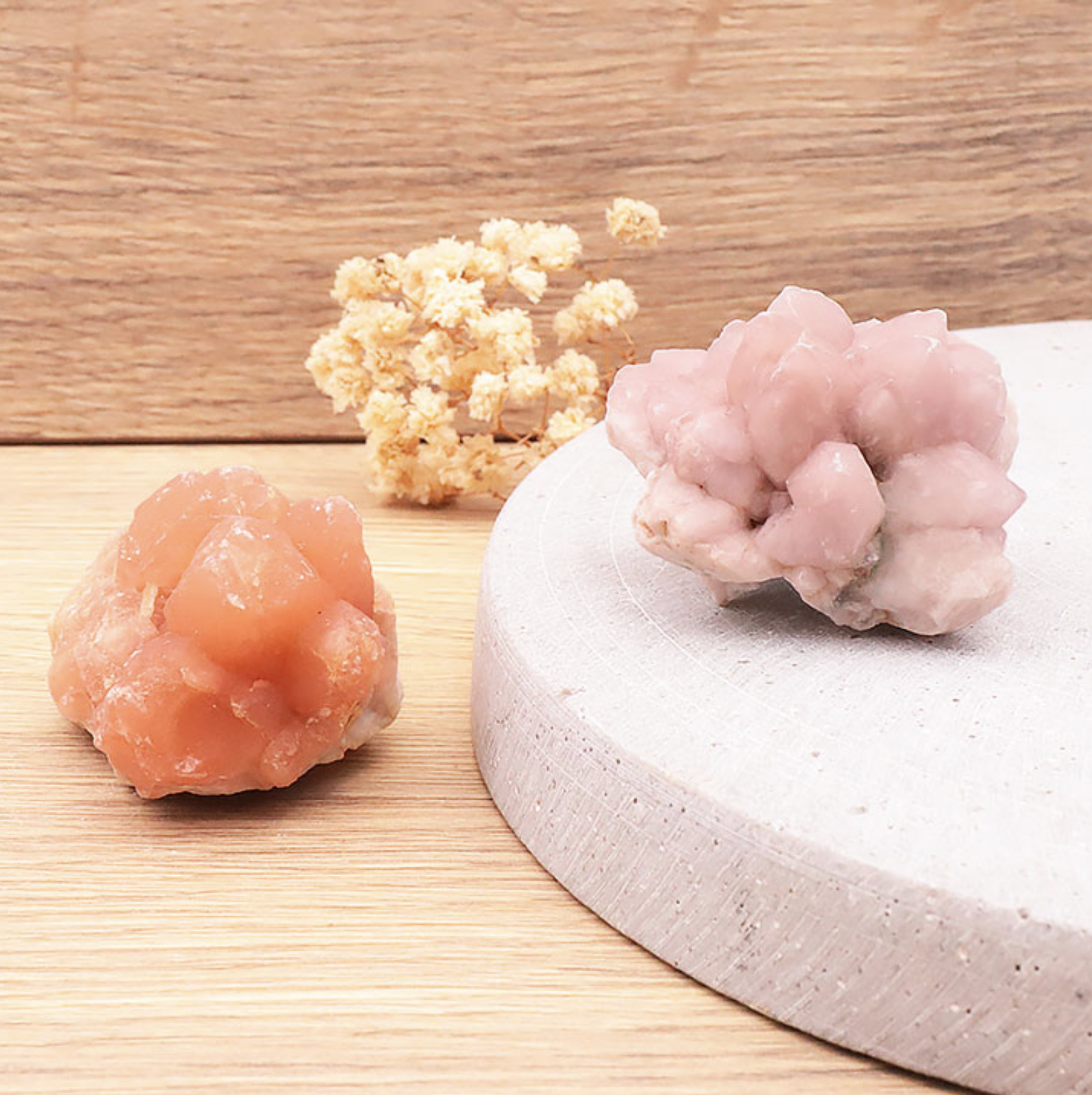 PIERRE BRUTE QUARTZ ROSE CRISTALLISÉ AA 40 À 70G (1 PIÈCE)