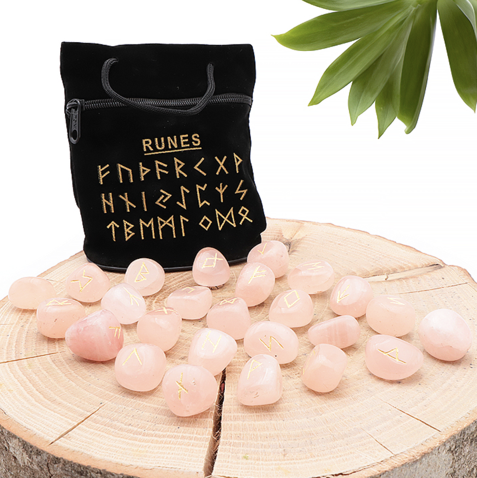 RUNES SET QUARTZ ROSE BRÉSIL A