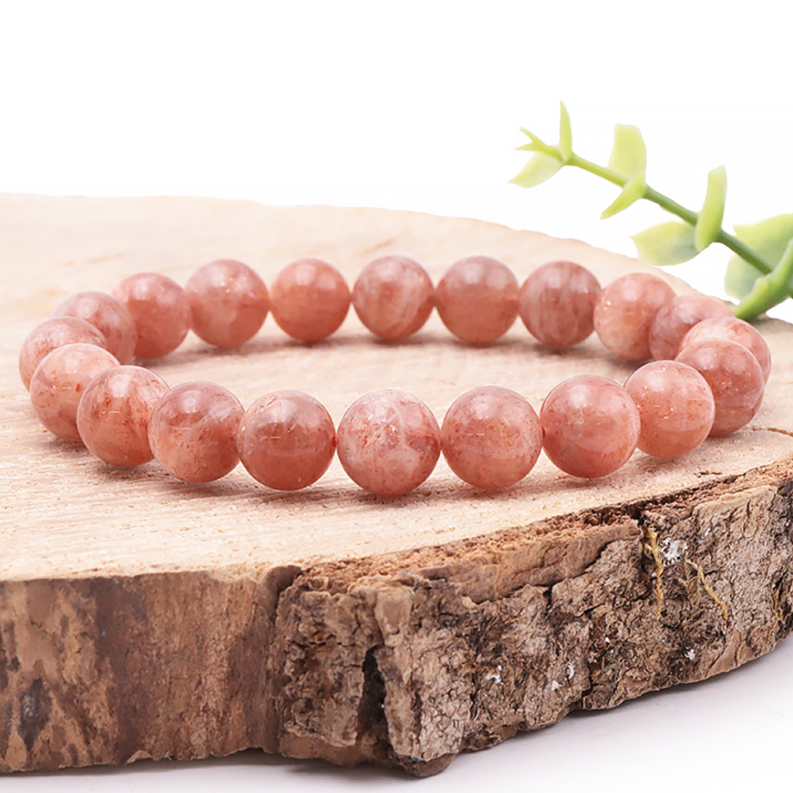 BRACELET BOULE 10MM PIERRE DE SOLEIL A (09,5-10,5MM)