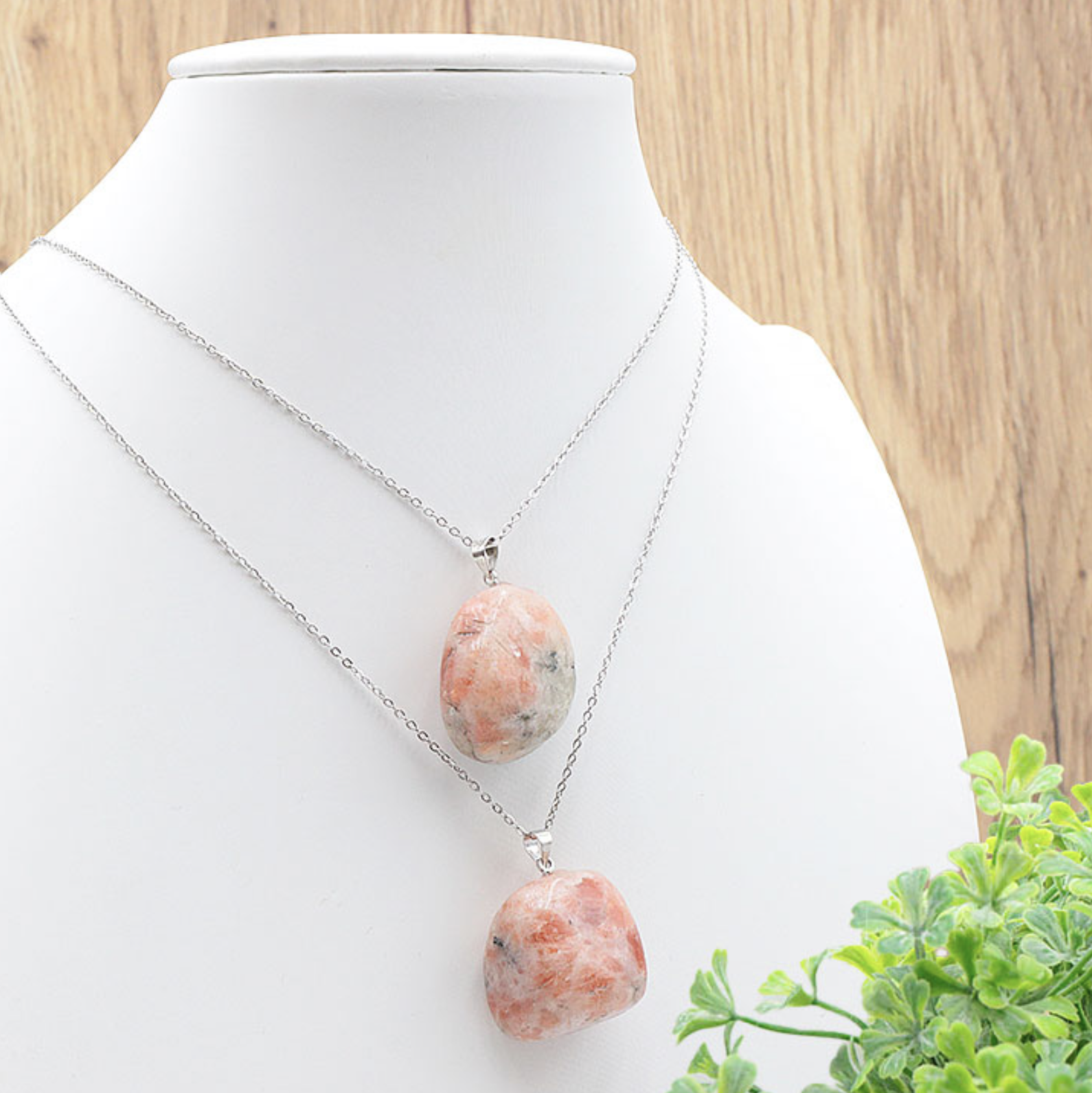 PENDENTIF PIERRE ROULÉE PIERRE DE SOLEIL A 20 À 30MM