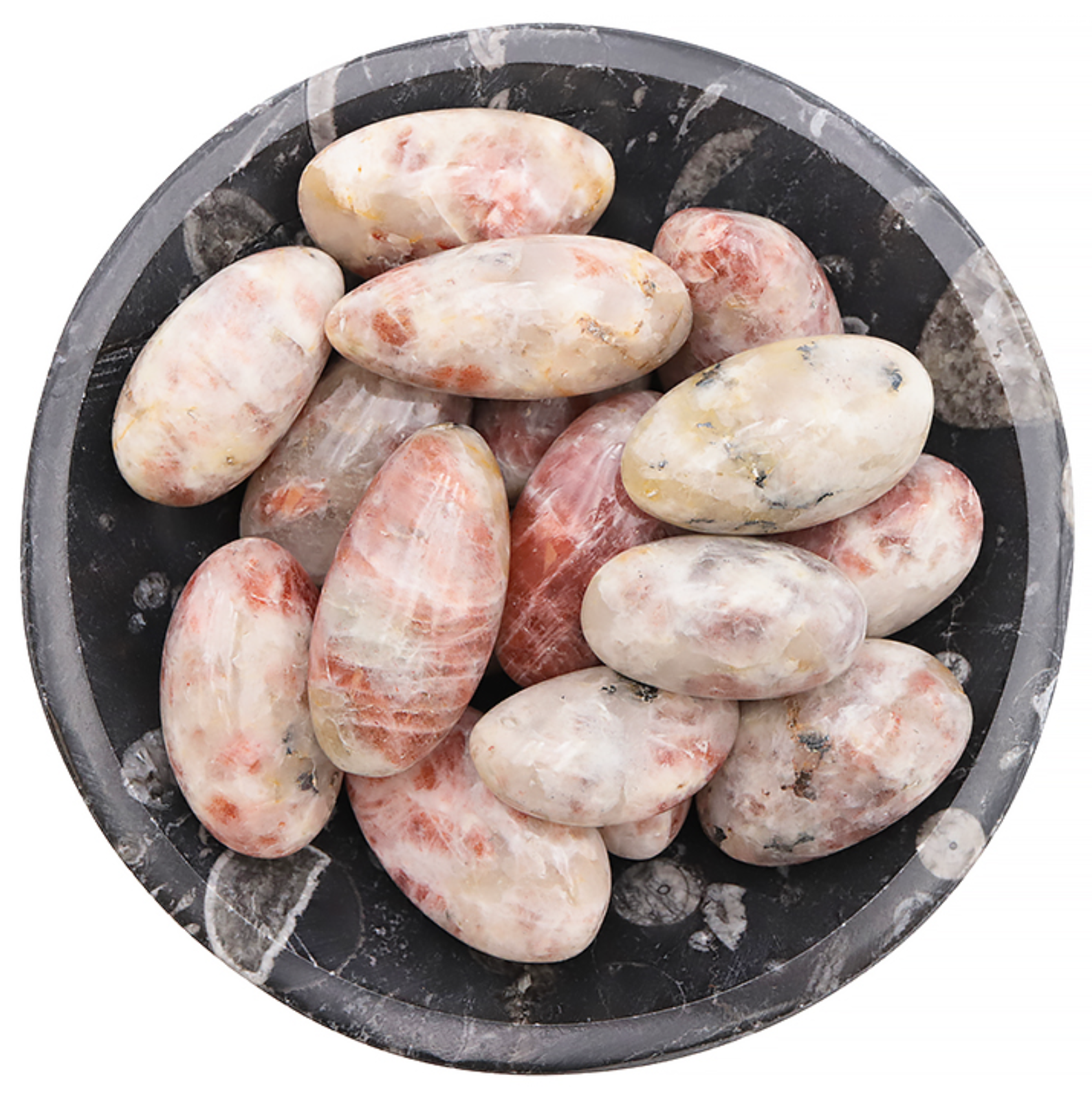 PIERRE ROULÉE PIERRE DE SOLEIL SUR QUARTZ AA 40 À 60MM