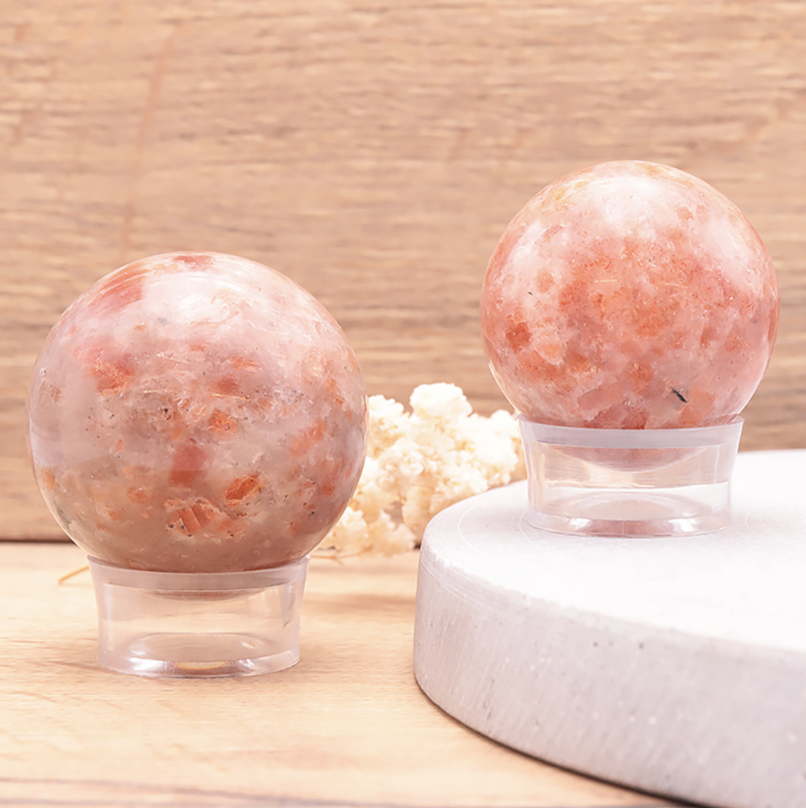 SPHÈRE PIERRE DE SOLEIL A 40 À 50MM (1 PIÈCE)