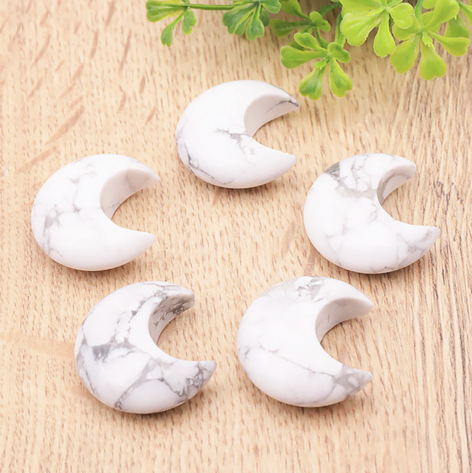 GALET LUNE 30MM HOWLITE BLANCHE A
