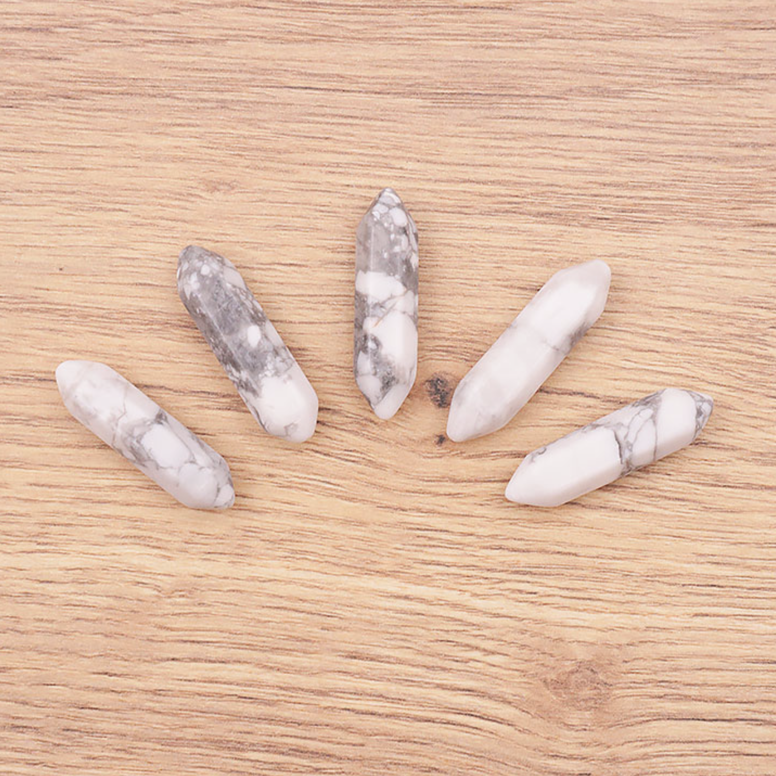 POINTE BI TERMINÉE 30MM HOWLITE BLANCHE A