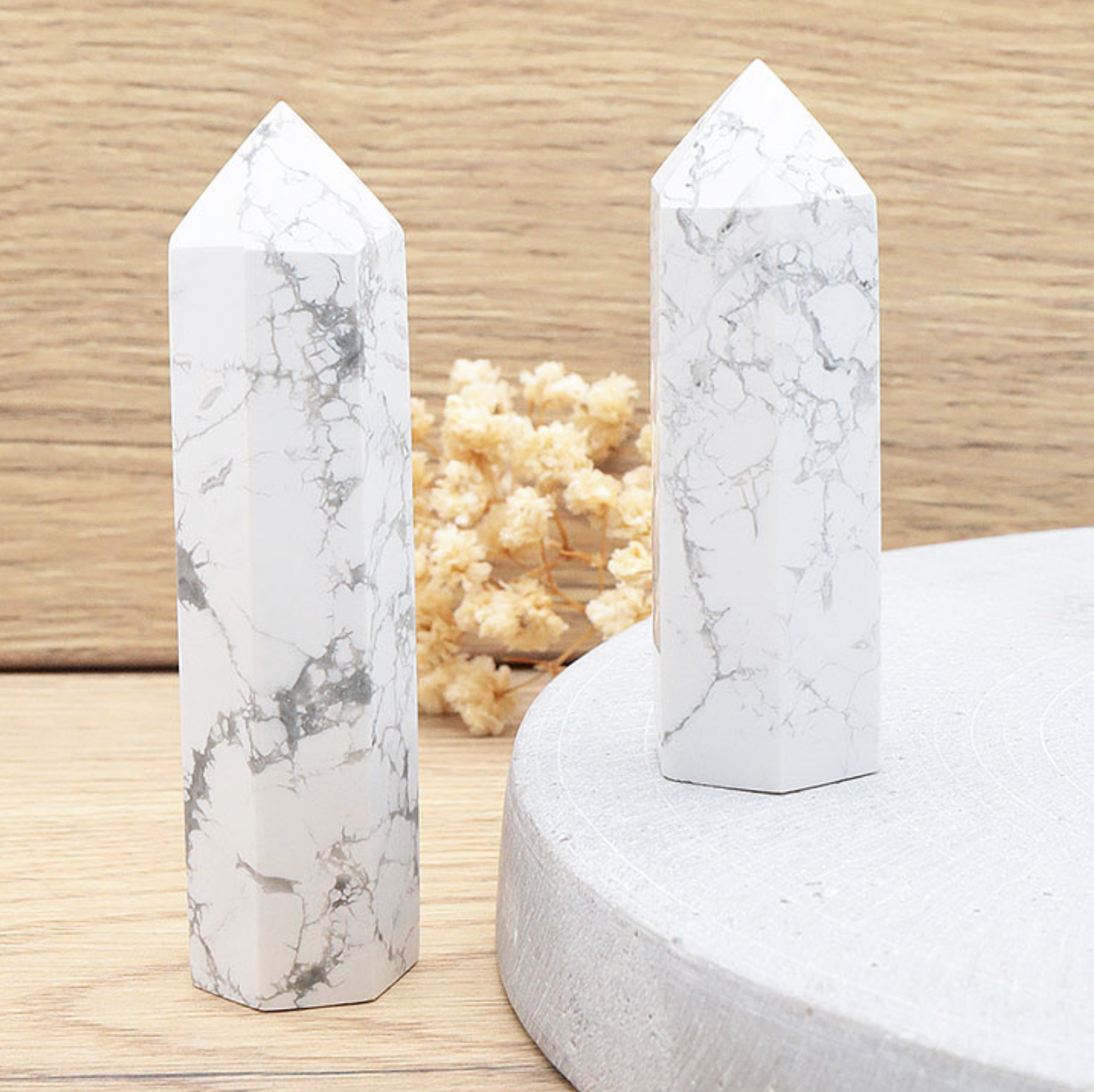 POINTE POLIE HOWLITE BLANCHE AA 50 À 80G
