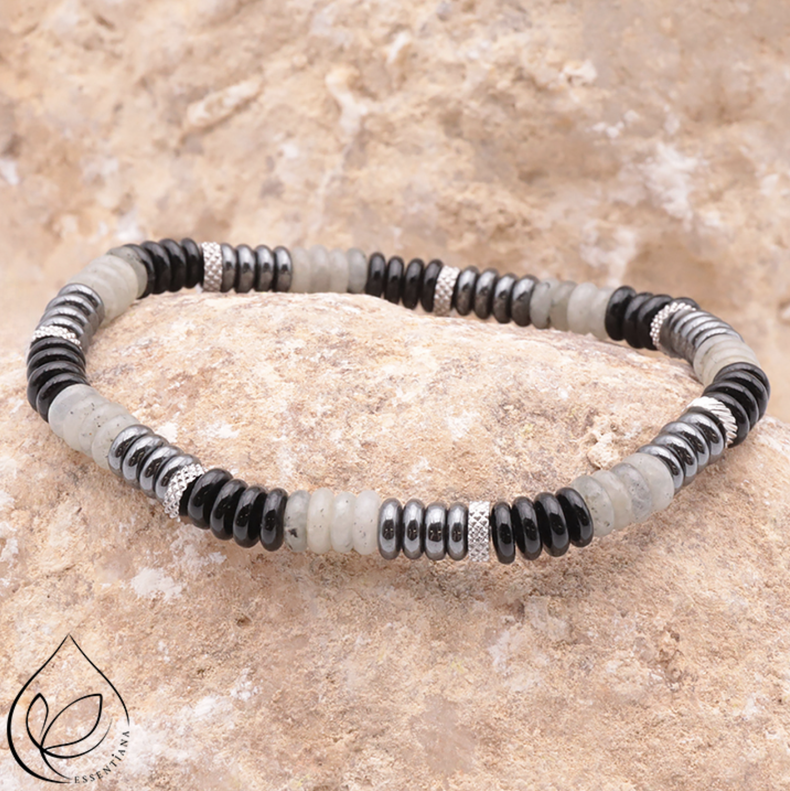 BRACELET SKARN ONYX, LABRADORITE A