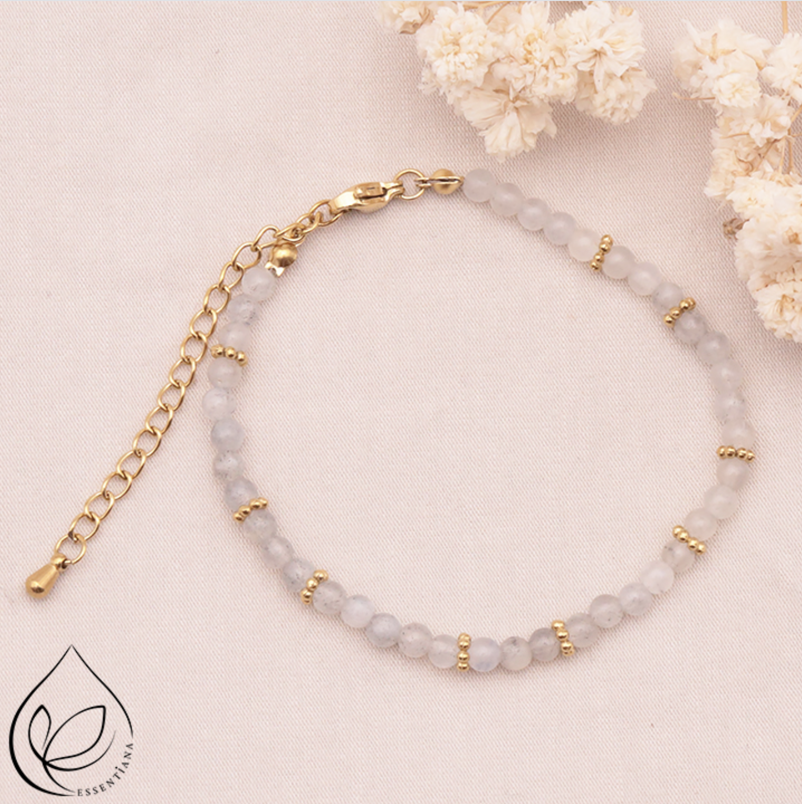 BRACELET HALO DORÉ LABRADORITE A