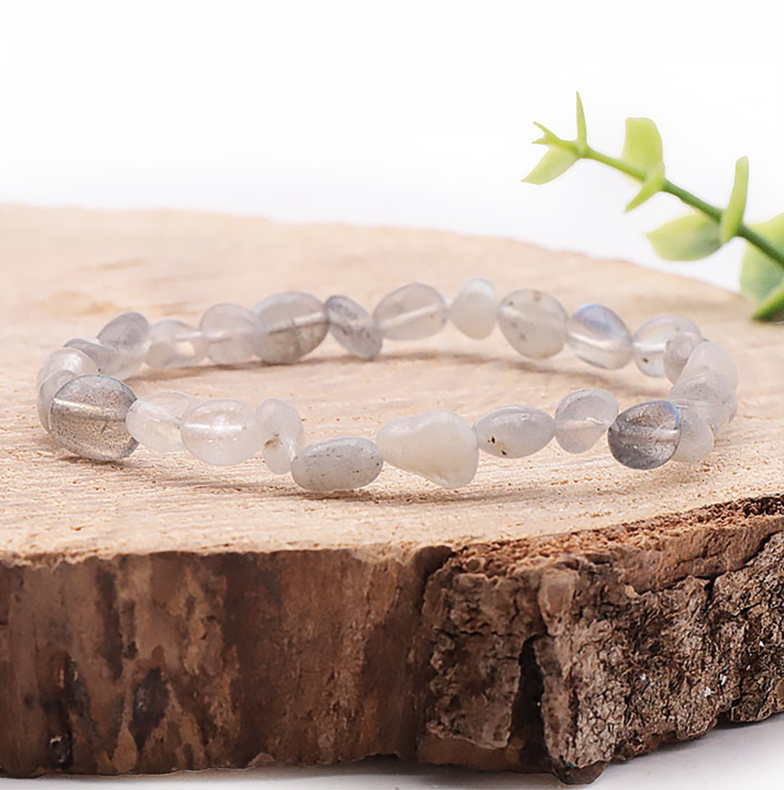 BRACELET PIERRES ROULÉES LABRADORITE AA