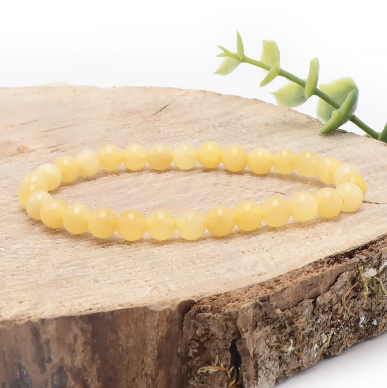 BRACELET BOULE 06MM CALCITE ORANGE A