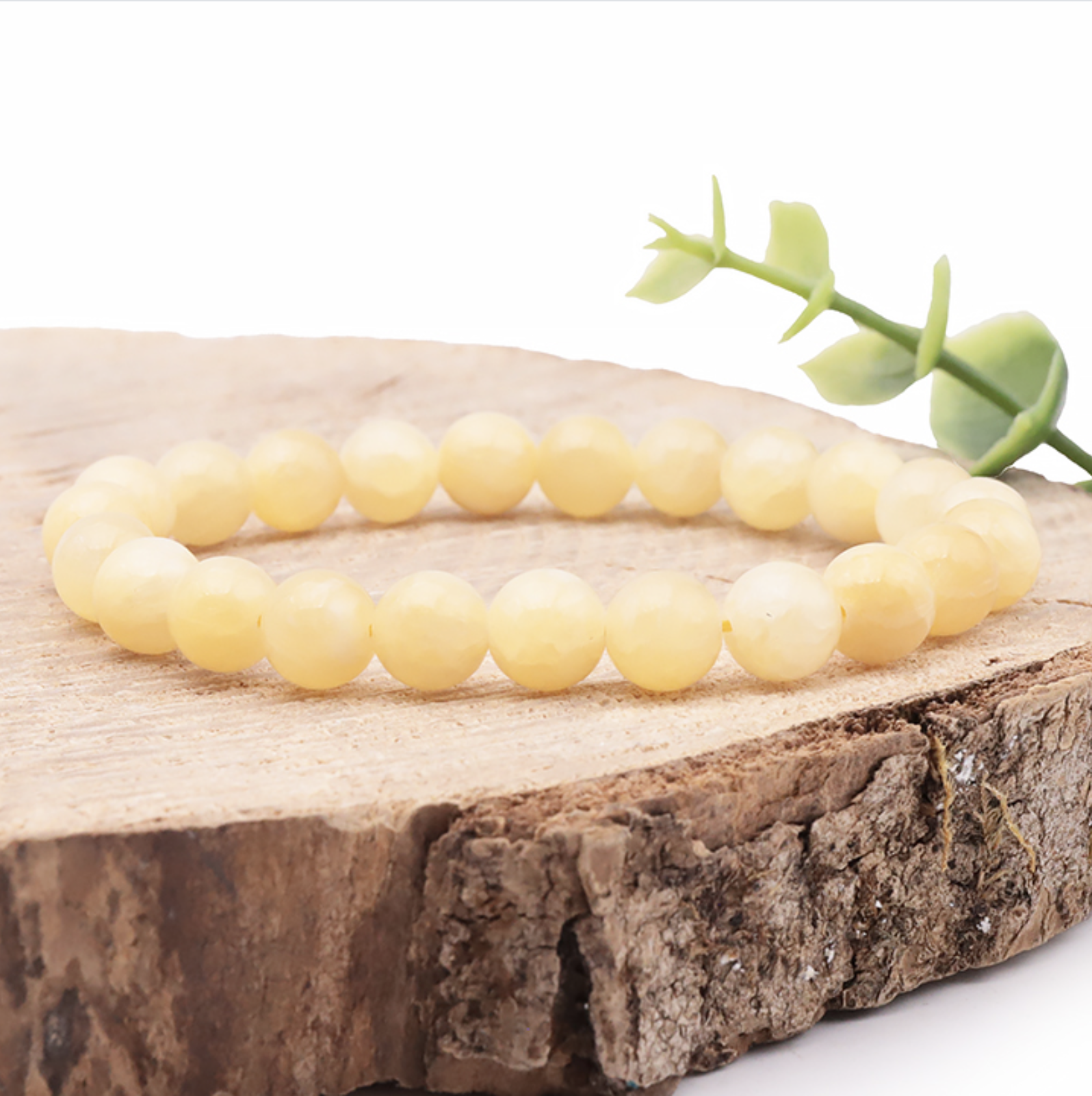 BRACELET BOULE 08MM CALCITE ORANGE A