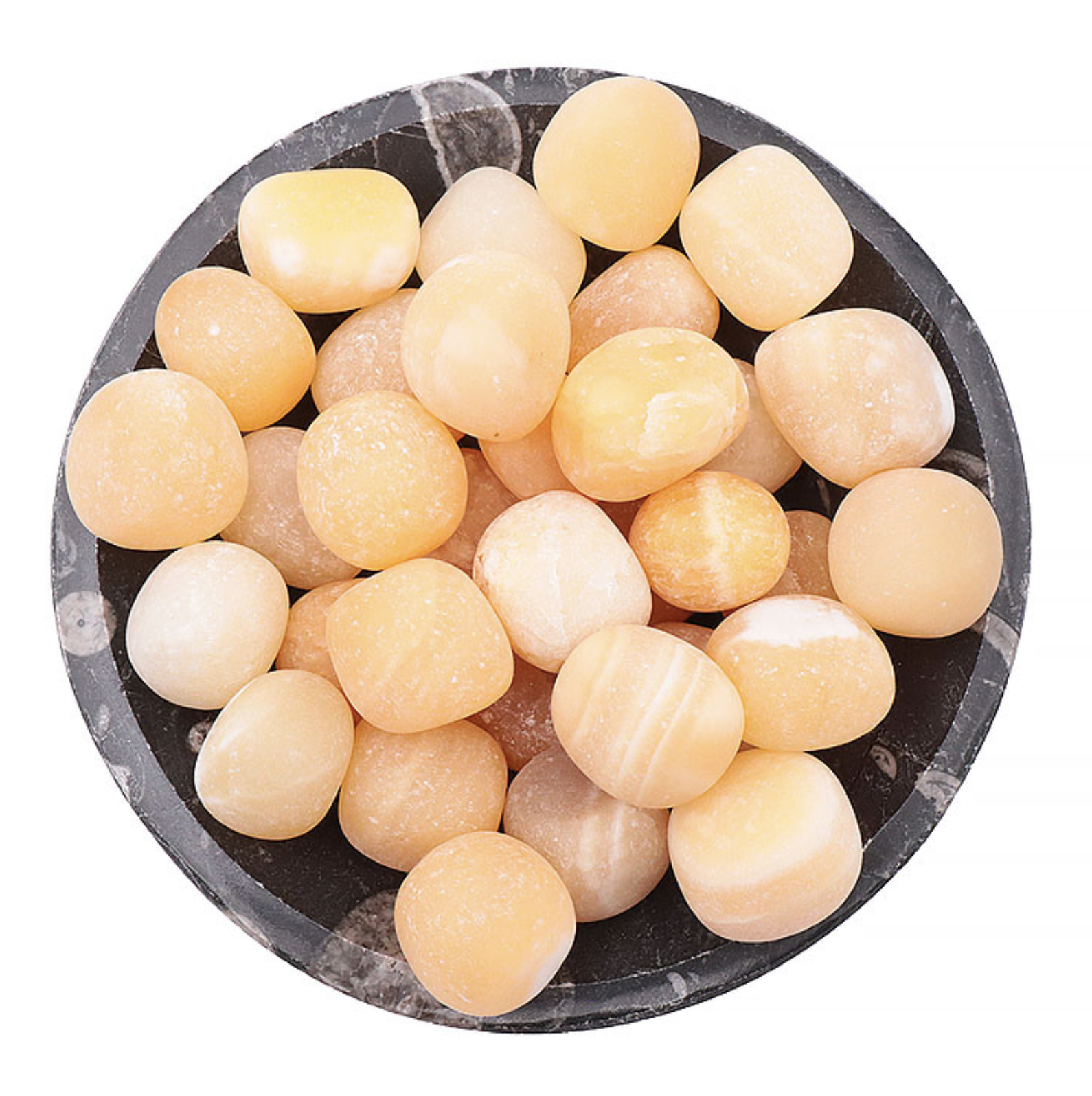 PIERRE ROULÉE CALCITE ORANGE MAT A+ 20 À 30MM