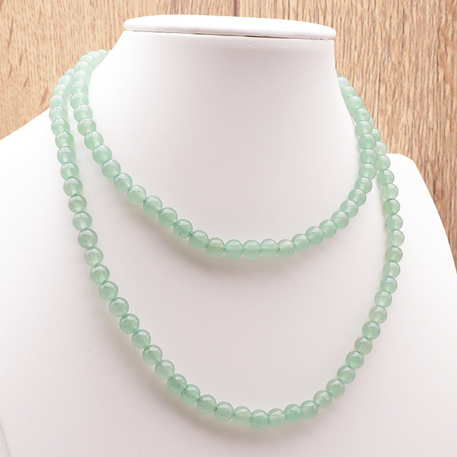 COLLIER BOULE 06MM AVENTURINE VERTE A