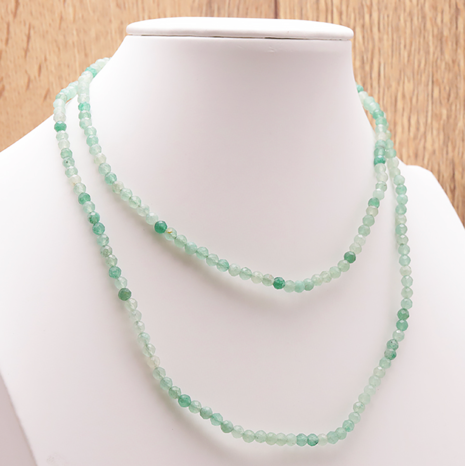 COLLIER FACETTÉ 04MM AVENTURINE VERTE A