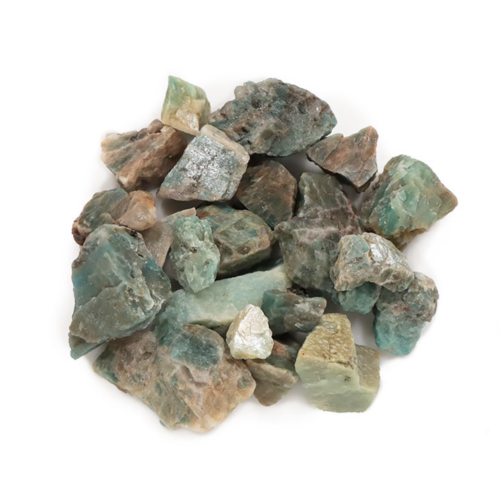 PIERRE BRUTE AMAZONITE PÉROU AB 30 À 60MM