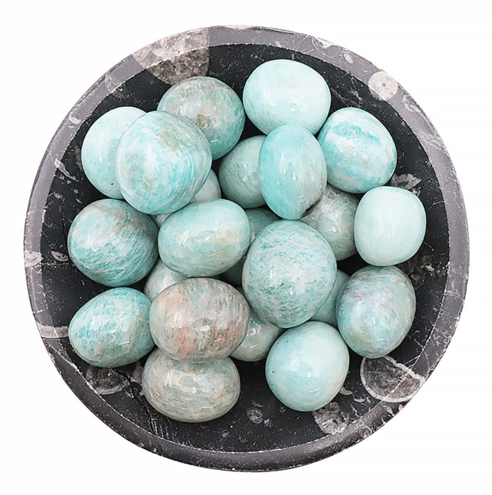 PIERRE ROULÉE AMAZONITE PÉROU A 30 À 40MM