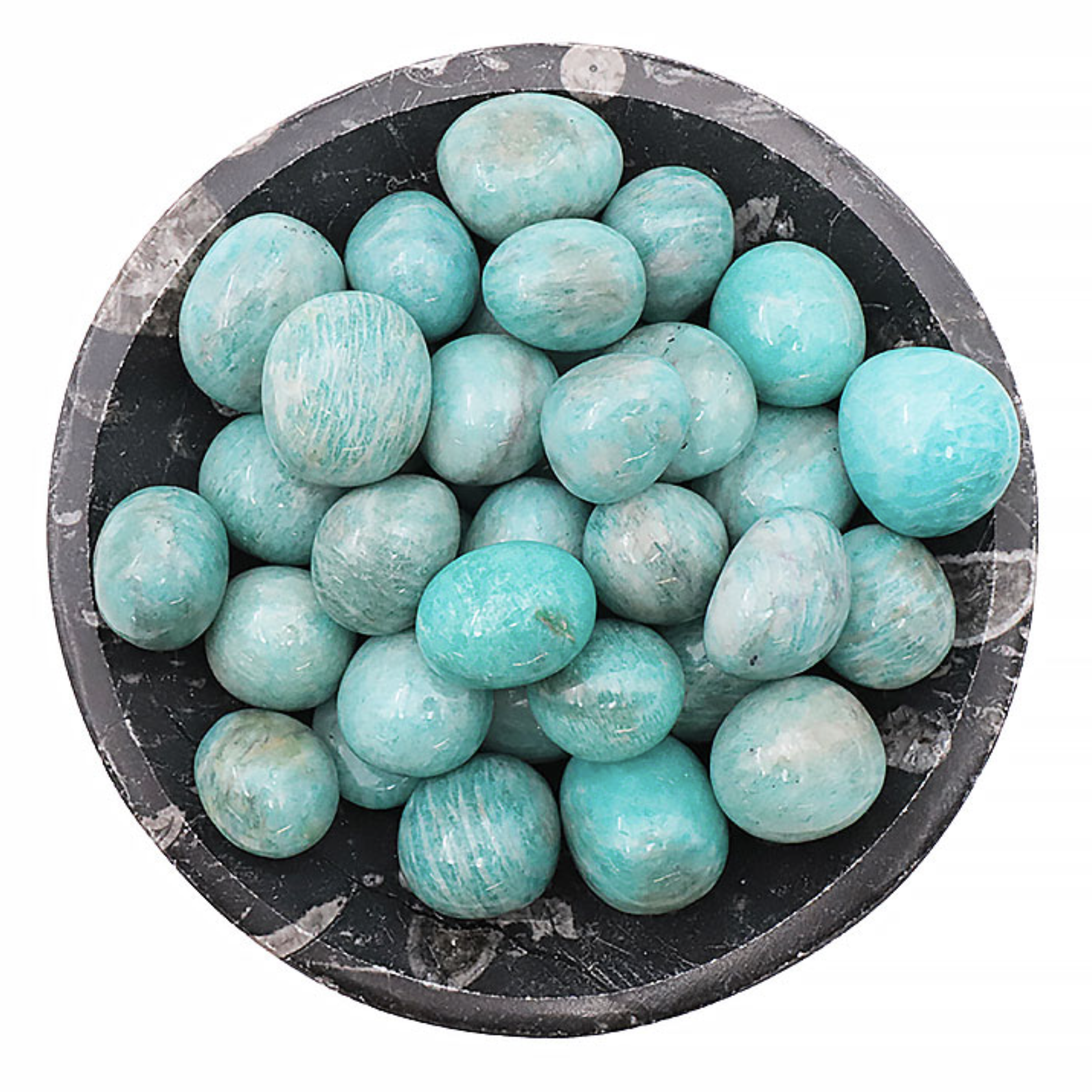 PIERRE ROULÉE AMAZONITE PÉROU AA 20 À 30MM