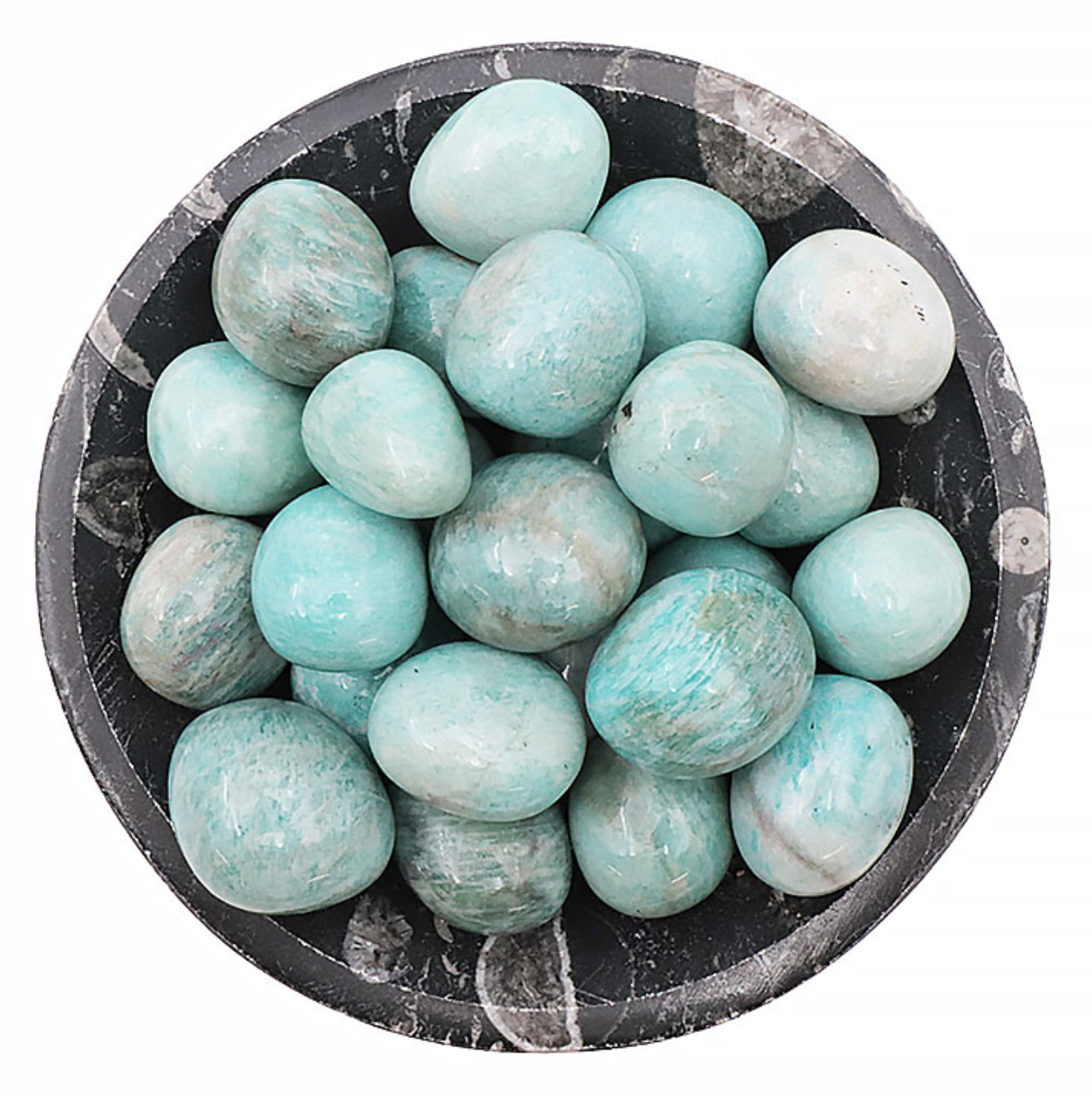 PIERRE ROULÉE AMAZONITE PÉROU AA 30 À 40MM