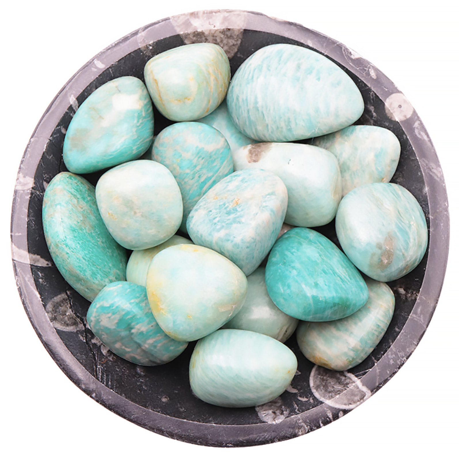 PIERRE ROULÉE AMAZONITE PÉROU AB 40 À 60MM