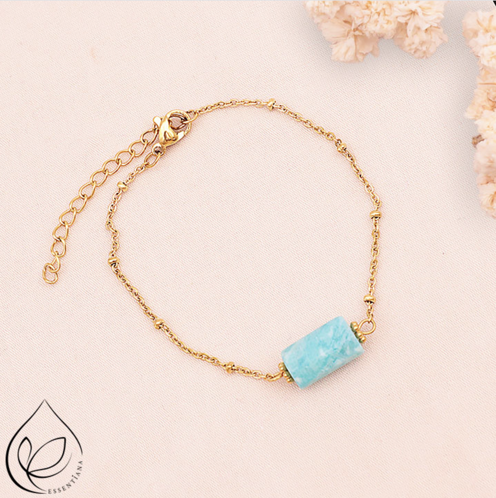 BRACELET CLÉA DORÉ AMAZONITE A