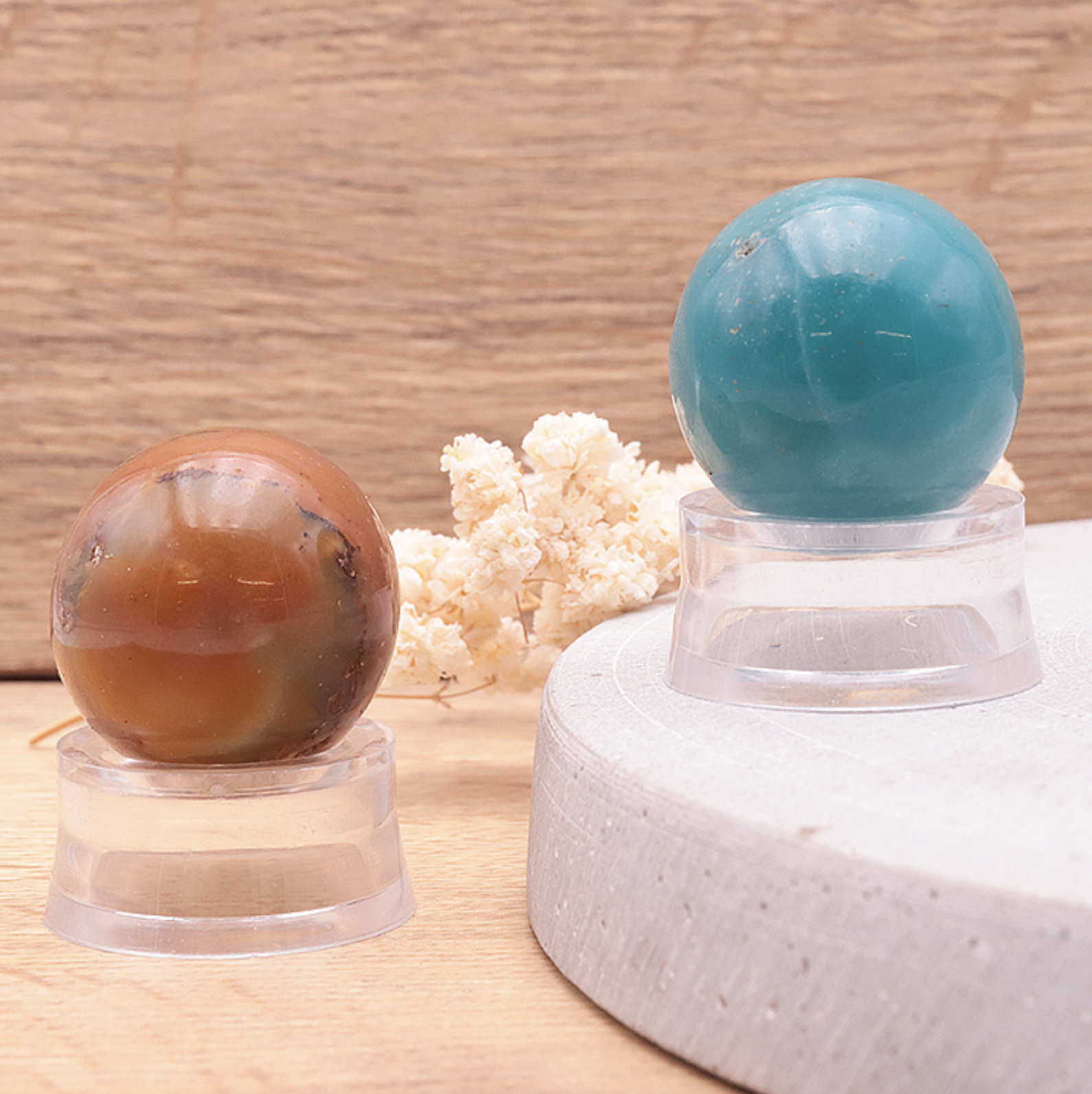 SPHÈRE 30MM AMAZONITE MULTICOLORE BRÉSIL A