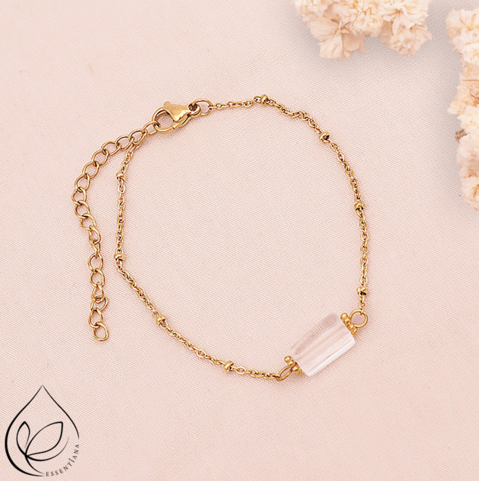 BRACELET CLÉA DORÉ CRISTAL DE ROCHE AA