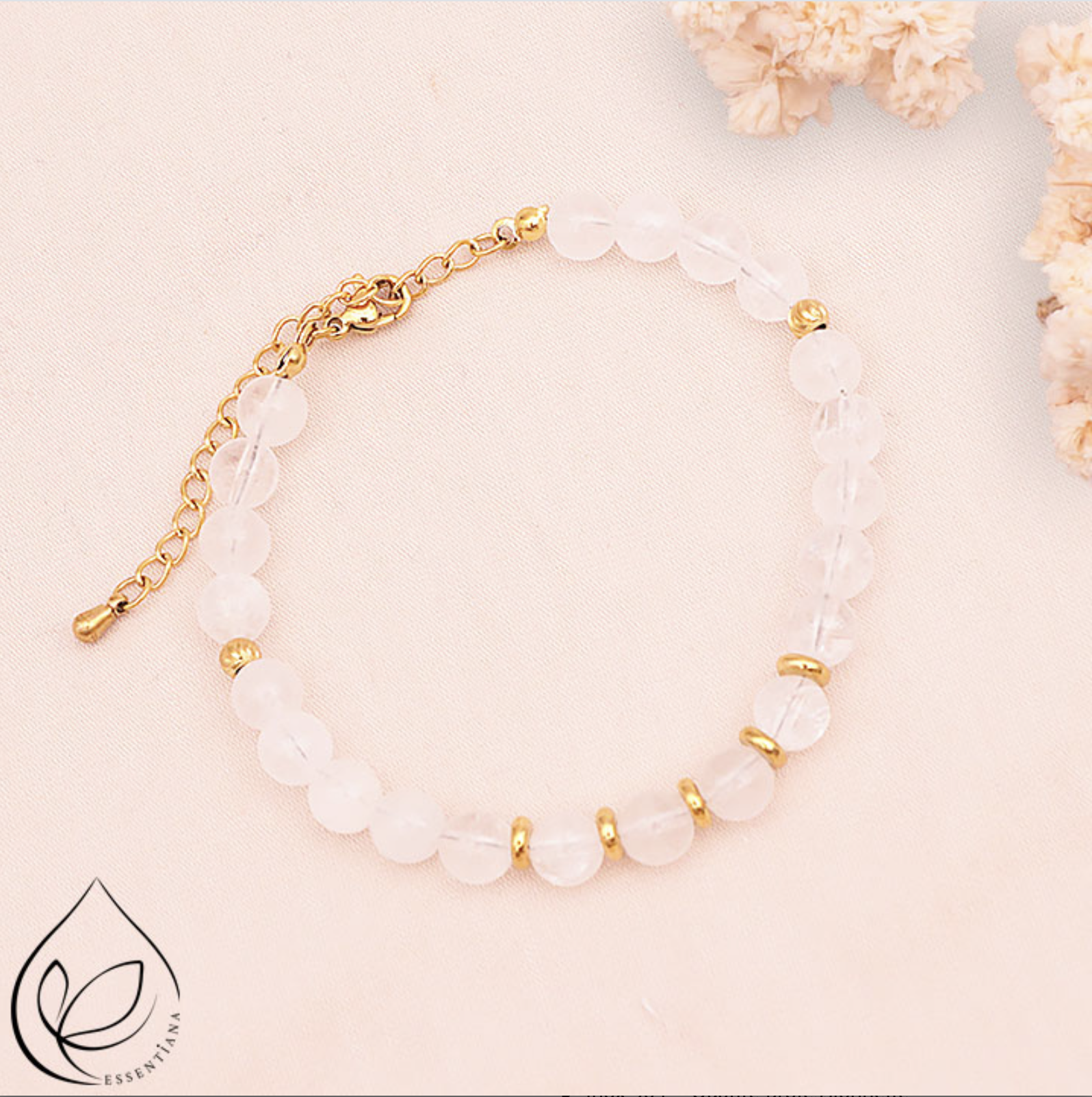 BRACELET EIRA DORÉ CRISTAL DE ROCHE A