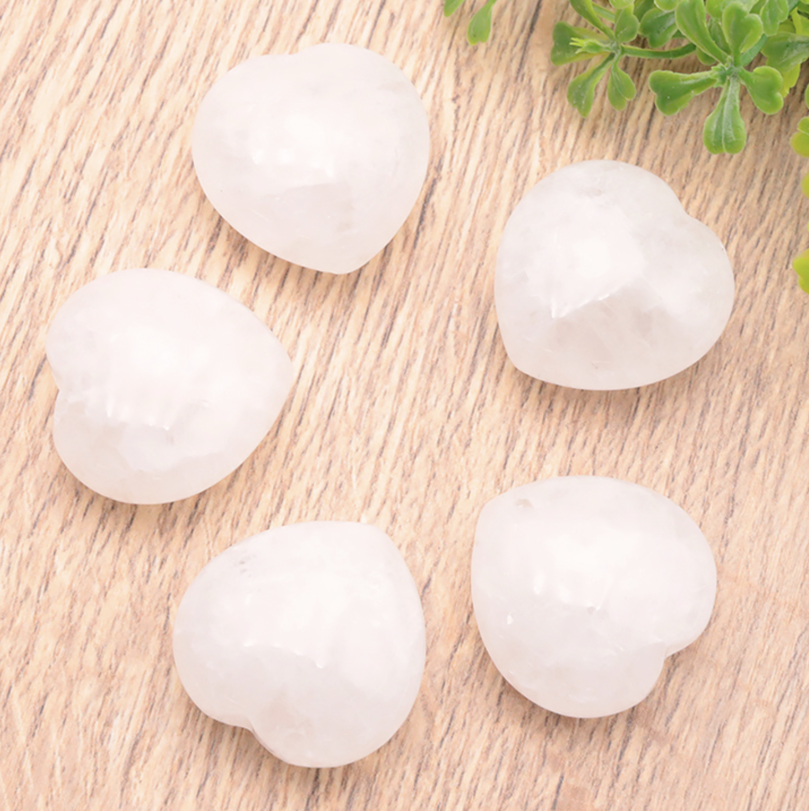 GALET COEUR 30MM CRISTAL DE ROCHE A